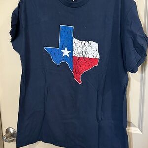 Blue Short Sleeve Texas Graphic T-Shirt